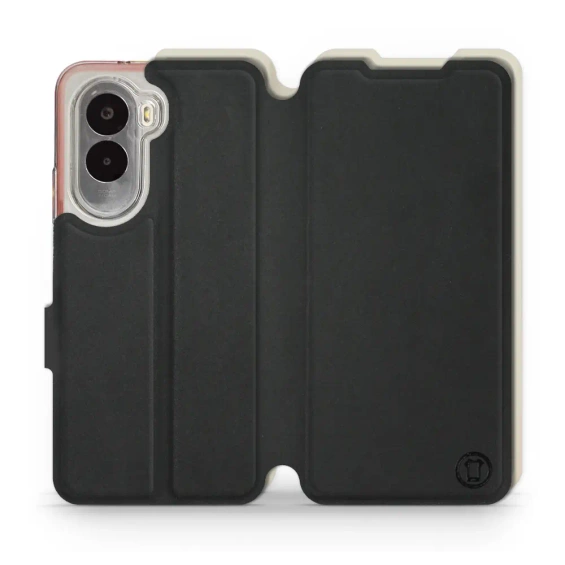 Hülle für Xiaomi POCO M7 - Farbe Schwarz mit Platin