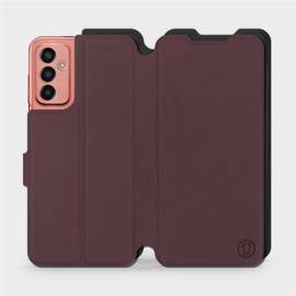 Hülle für Samsung Galaxy M13 - Farbe Burgund mit Schwarz