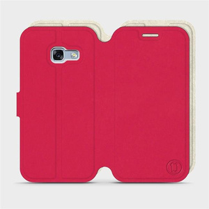 Hülle für Samsung Galaxy A3 2017 - Farbe Rot mit Platin