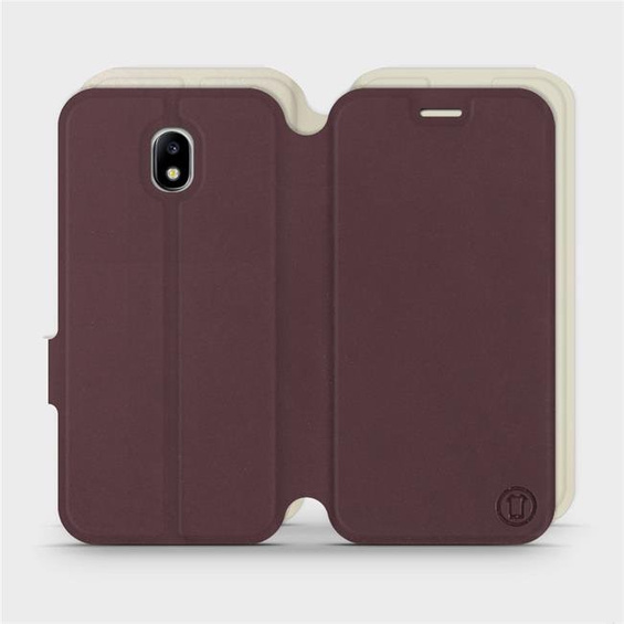 Hülle für Samsung Galaxy J7 2017 - Farbe Burgund mit Platin