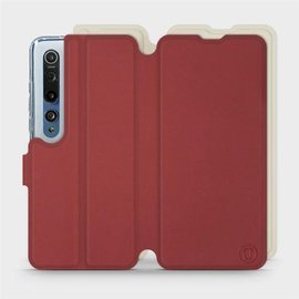 Hülle für Xiaomi Mi 10 - Farbe Dunkelrot mit Platin