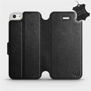 Hülle für Apple iPhone 5s - Farbe Black Leather