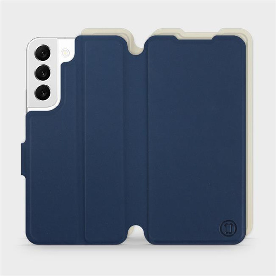 Hülle für Samsung Galaxy S22 - Farbe Marineblau mit Platin