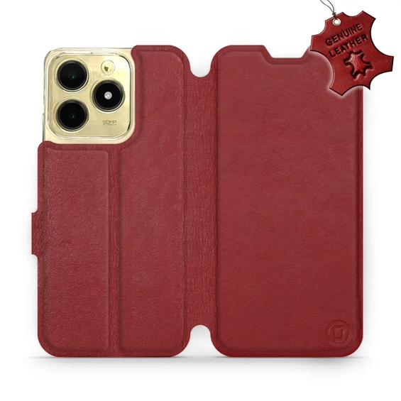 Hülle für Realme C61 - Farbe Dark Red Leather