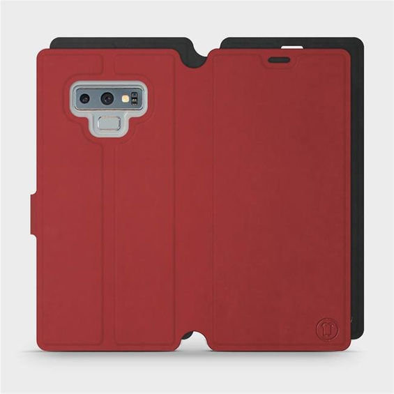 Hülle für Samsung Galaxy Note 9 - Farbe Dunkelrot mit Schwarz
