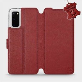Hülle für Samsung Galaxy S20 - Farbe Dark Red Leather