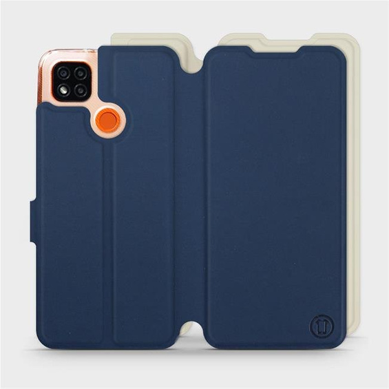 Hülle für Xiaomi Redmi 9C - Farbe Marineblau mit Platin