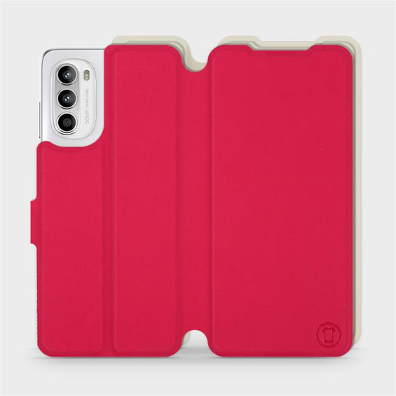 Hülle für Motorola Moto G52 - Farbe Rot mit Platin