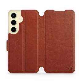 Hülle für Samsung Galaxy S24 - Farbe Brown&Orange