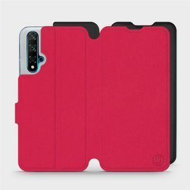 Hülle für Huawei Nova 5T - Farbe Rot mit Schwarz