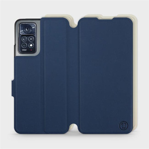 Hülle für Xiaomi Redmi Note 11 Pro 5G - Farbe Marineblau mit Platin