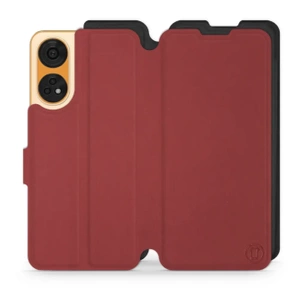 Hülle für OPPO Reno 8T 5G - Farbe Dunkelrot mit Schwarz