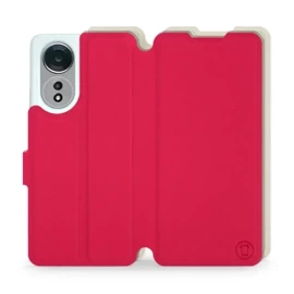 Hülle für OPPO A58 - Farbe Rot mit Platin