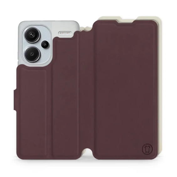 Hülle für Xiaomi Redmi Note 13 PRO Plus - Farbe Burgund mit Platin
