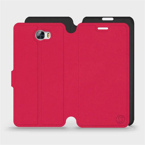 Hülle für Huawei Y6 II Compact - Farbe Rot mit Schwarz