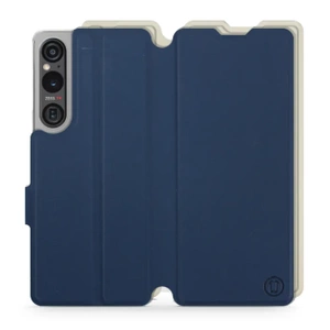 Hülle für Sony Xperia 1 V - Farbe Marineblau mit Platin