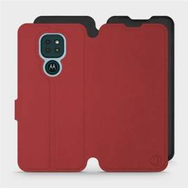 Hülle für Motorola Moto G9 Play - Farbe Dunkelrot mit Platin