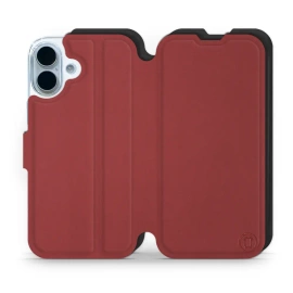 Hülle für Apple iPhone 17 - Farbe Dunkelrot mit Schwarz