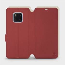 Hülle für Huawei Mate 20 Pro - Farbe Dunkelrot mit Platin