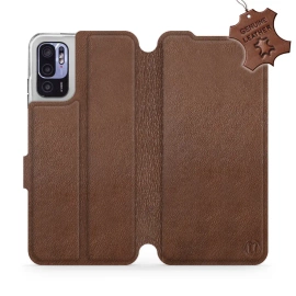Hülle für Xiaomi Redmi Note 10 5G - Farbe Brown Leather