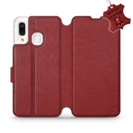 Hülle für Samsung Galaxy A40 - Farbe Dark Red Leather