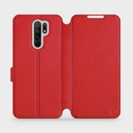 Hülle für Xiaomi Redmi 9 - Farbe Red Leather