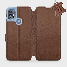 Hülle für Motorola Moto G20 - Farbe Brown Leather