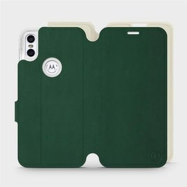 Hülle für Motorola One - Farbe Grün mit Platin