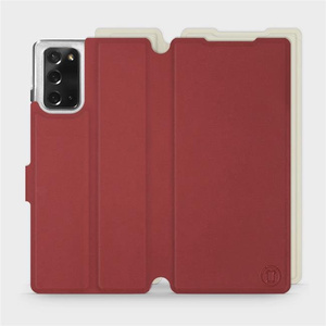 Hülle für Samsung Galaxy Note 20 - Farbe Dunkelrot mit Platin