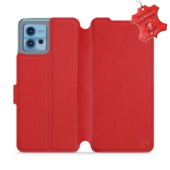 Hülle für Motorola Moto G72 - Farbe Red Leather