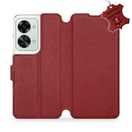 Hülle für OnePlus Nord 2T 5G - Farbe Dark Red Leather