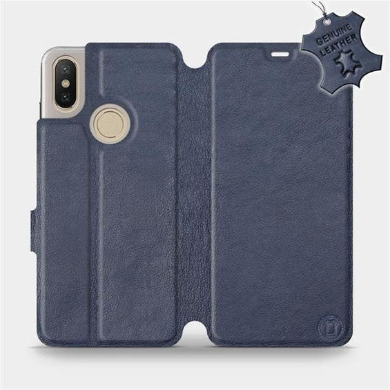 Hülle für Xiaomi Mi A2 - Farbe Blue Leather