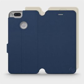 Hülle für Xiaomi Mi A1 - Farbe Marineblau mit Platin