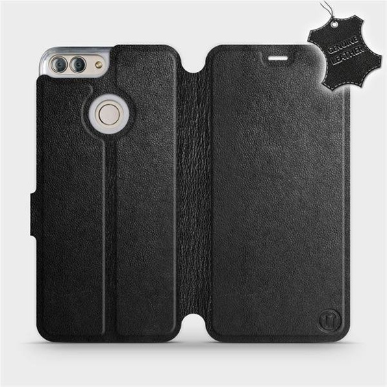 Hülle für Huawei P Smart - Farbe Black Leather