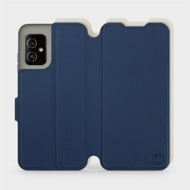 Hülle für Asus Zenfone 8 - Farbe Marineblau mit Platin