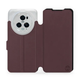 Hülle für Huawei Honor Magic5 Pro 5G - Farbe Burgund mit Schwarz