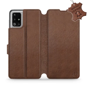 Hülle für Samsung Galaxy M51 - Farbe Brown Leather
