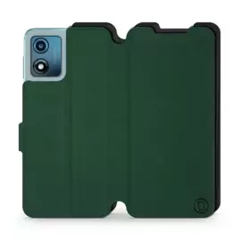 Hülle für Motorola Moto E13 - Farbe Grün mit Schwarz
