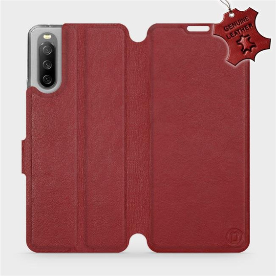 Hülle für Sony Xperia 10 III - Farbe Dark Red Leather