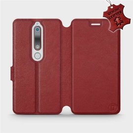 Hülle für Nokia 6.1 - Farbe Dark Red Leather