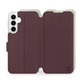 Hülle für Samsung Galaxy A35 5G - Farbe Burgund mit Platin