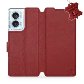 Hülle für Motorola Edge 50 Fusion - Farbe Dark Red Leather