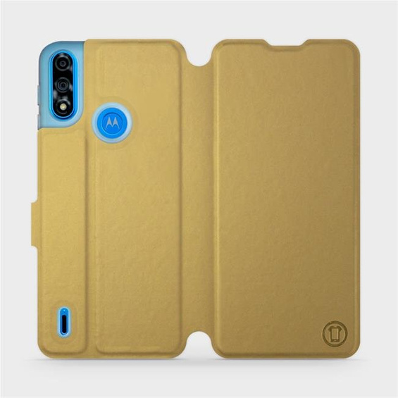 Hülle für Motorola Moto E7i Power - Farbe Gold&Orange