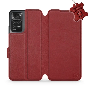 Hülle für Xiaomi Redmi Note 11 Pro - Farbe Dark Red Leather