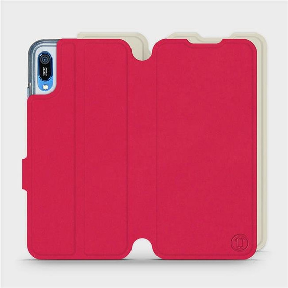 Hülle für Huawei Y6 2019 - Farbe Rot mit Platin