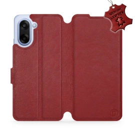 Hülle für OnePlus Nord CE5 - Farbe Dark Red Leather