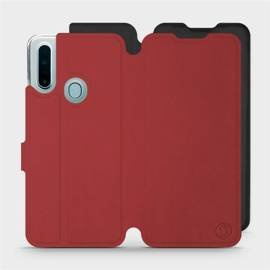 Hülle für OPPO A31 - Farbe Dunkelrot mit Schwarz