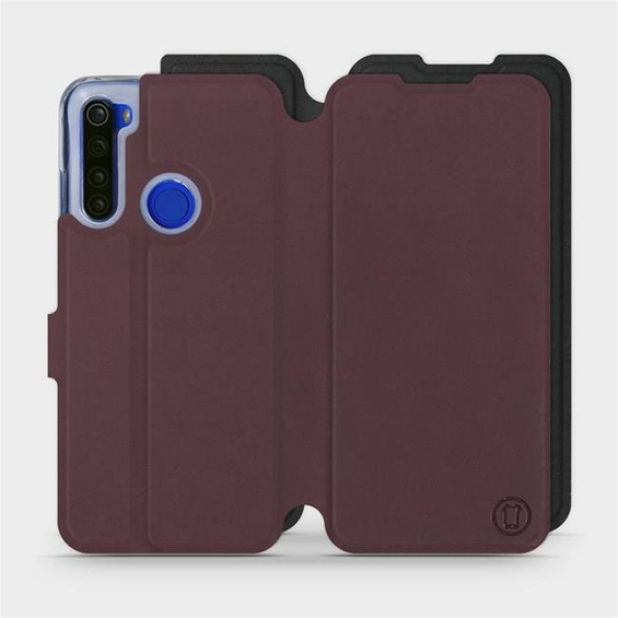 Hülle für Xiaomi Redmi Note 8T - Farbe Burgund mit Schwarz