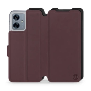 Hülle für Motorola Moto G54 5G - Farbe Burgund mit Schwarz