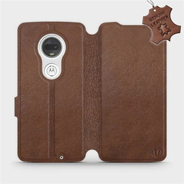 Hülle für Motorola Moto G7 - Farbe Brown Leather